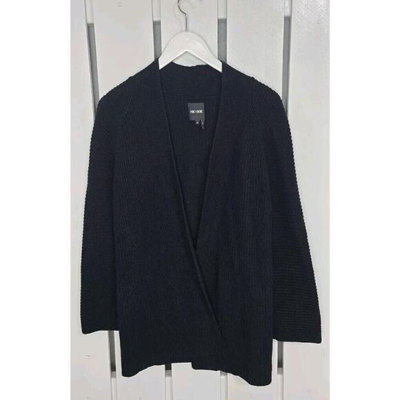 Nic and Zoe Trailblazer Fringe-Trim Black Open Cardigan M Cowgirl Western Boho - Picture 2 of 12